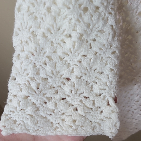 St. John’s Bay White Crochet Open Front Cardigan 1X - Picture 6 of 15